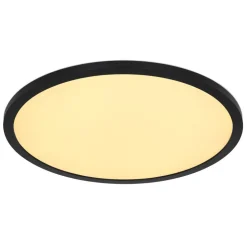 Plafonnier Exterieur Globo Sapana Led Noir, 1 Lumiere, Telecommandes, Changeur De Couleurs