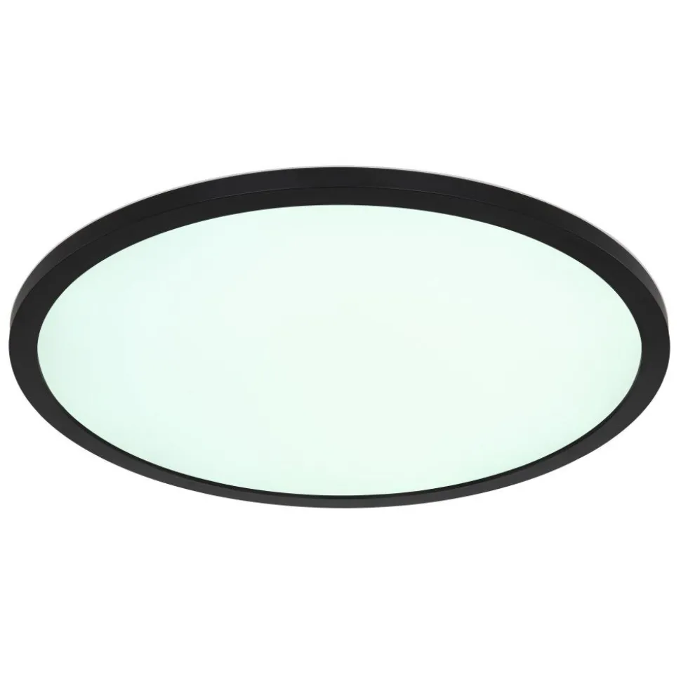 Plafonnier Exterieur Globo Sapana Led Noir, 1 Lumiere, Telecommandes, Changeur De Couleurs