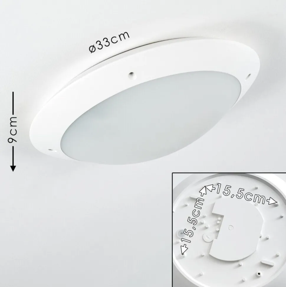 Plafonnier Exterieur Grafton Blanc, 2 Lumieres