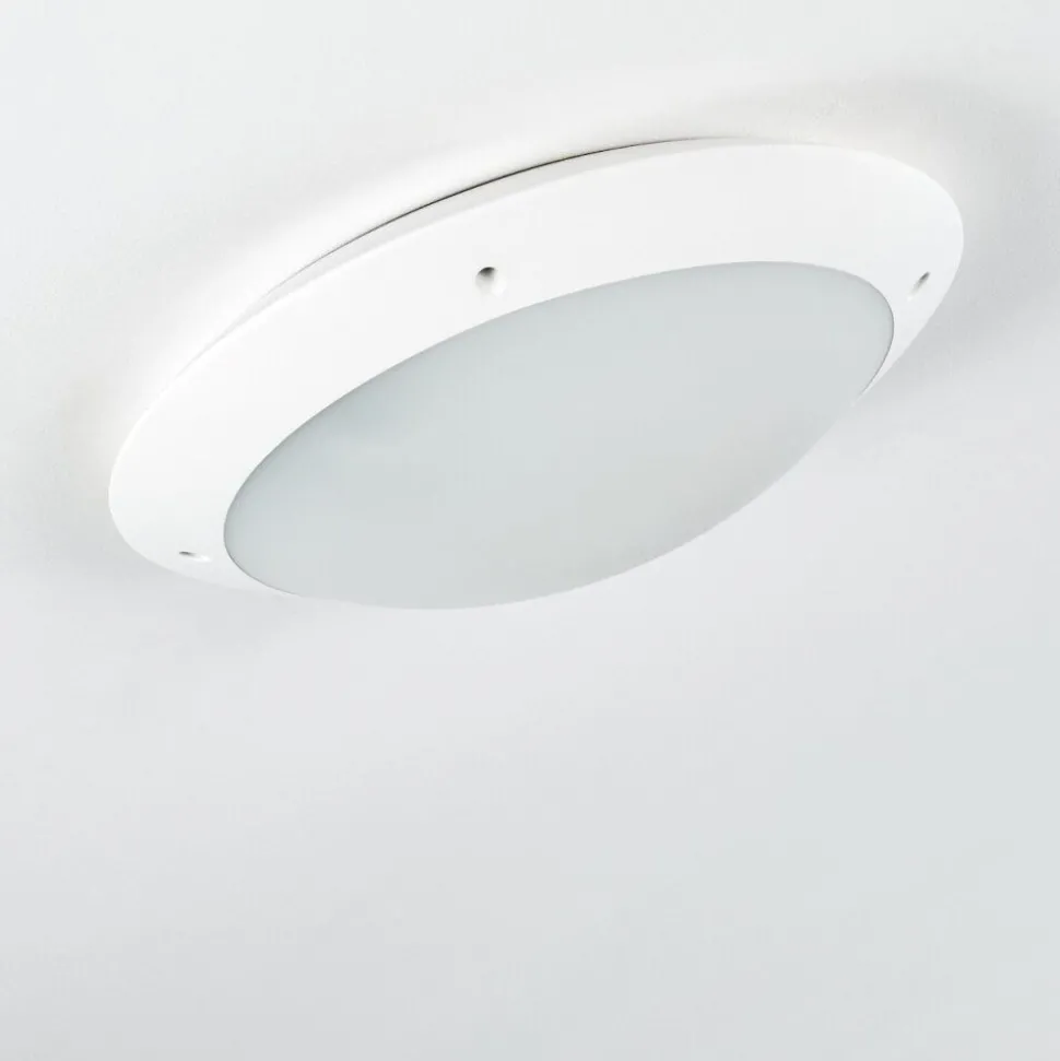 Plafonnier Exterieur Grafton Blanc, 2 Lumieres