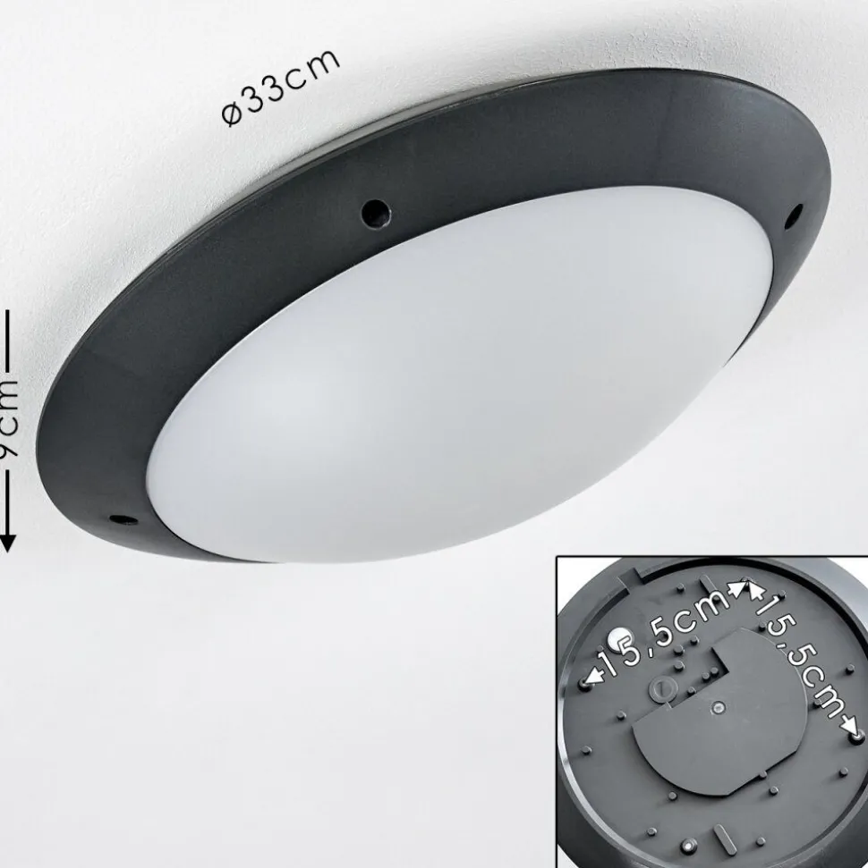 Plafonnier Exterieur Grafton Anthracite, 2 Lumieres