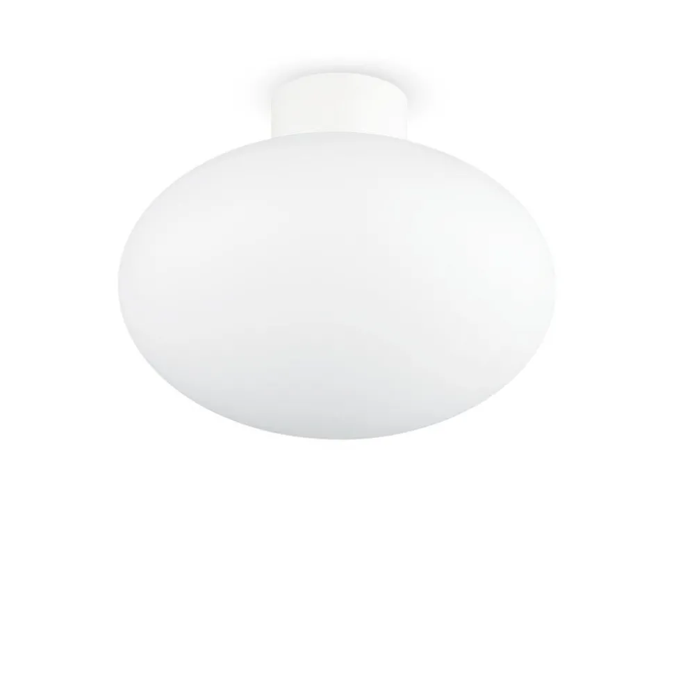 Plafonnier Exterieur Ideallux Clio Blanc, 1 Lumiere