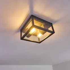 Plafonnier Exterieur Kiwalik Anthracite, 1 Lumiere