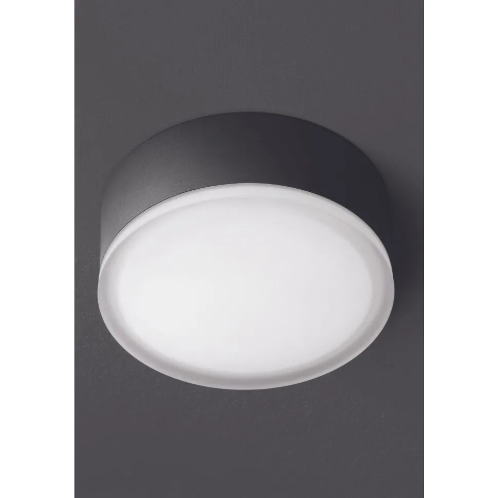Plafonnier Exterieur Lcd Grasbrunn Led Noir, 1 Lumiere