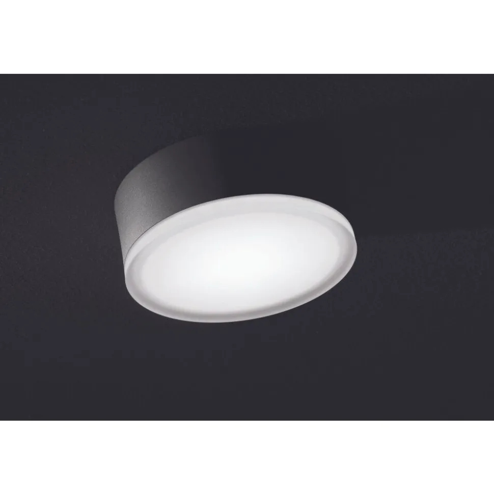 Plafonnier Exterieur Lcd Grasbrunn Led Noir, 1 Lumiere
