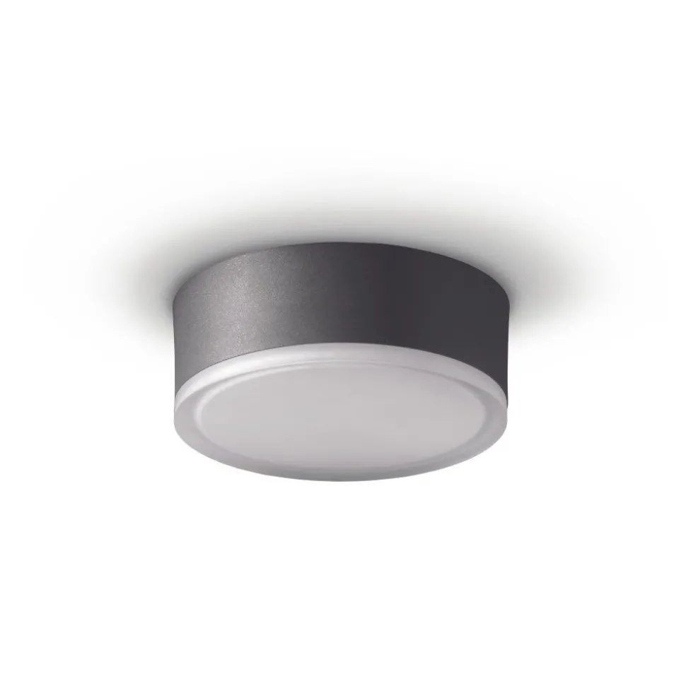 Plafonnier Exterieur Lcd Grasbrunn Led Noir, 1 Lumiere