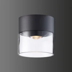 Plafonnier Exterieur Lcd 5068 Led Noir, 1 Lumiere