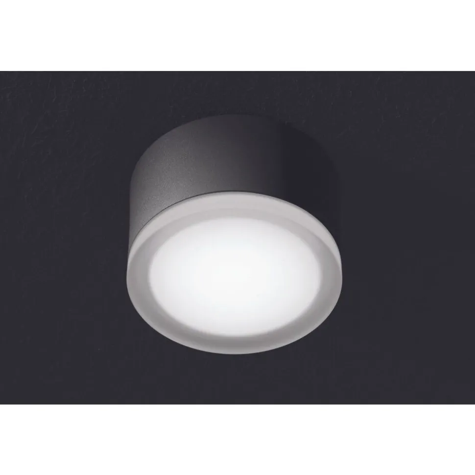 Plafonnier Exterieur Lcd Grasbrunn Led Noir, 1 Lumiere