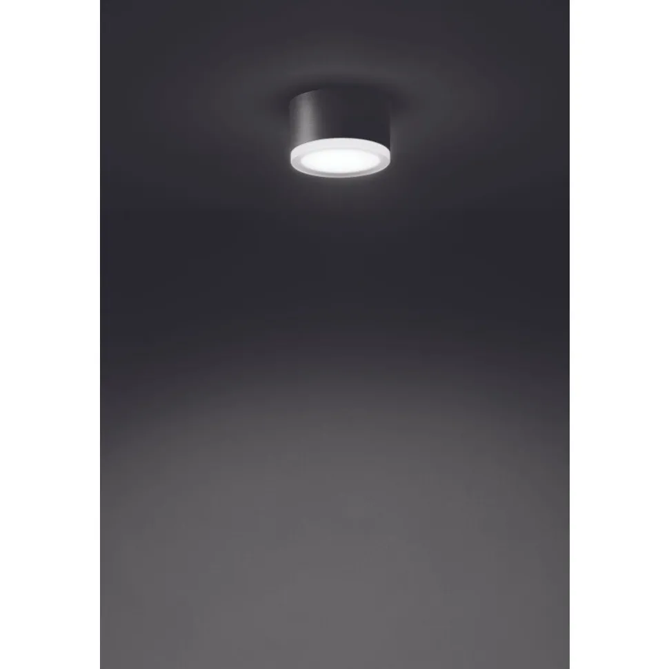 Plafonnier Exterieur Lcd Grasbrunn Led Noir, 1 Lumiere