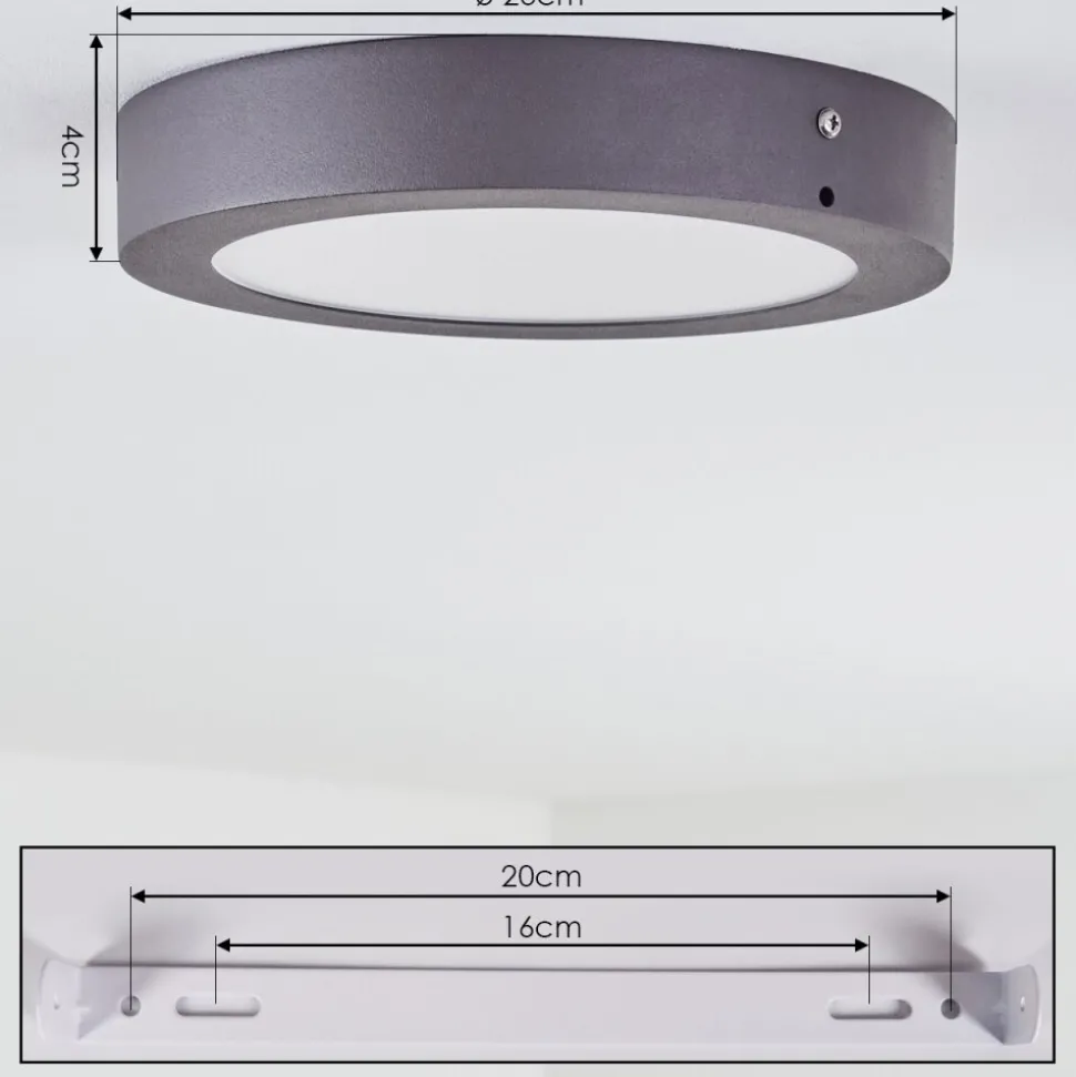 Plafonnier Exterieur Leto Led Anthracite, 1 Lumiere