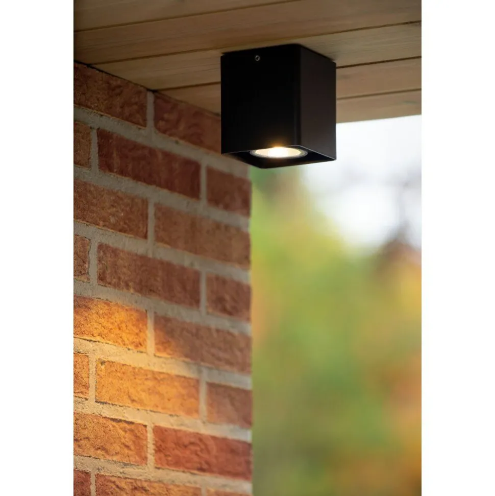 Plafonnier Exterieur Lucide Leeds Led Noir, 1 Lumiere