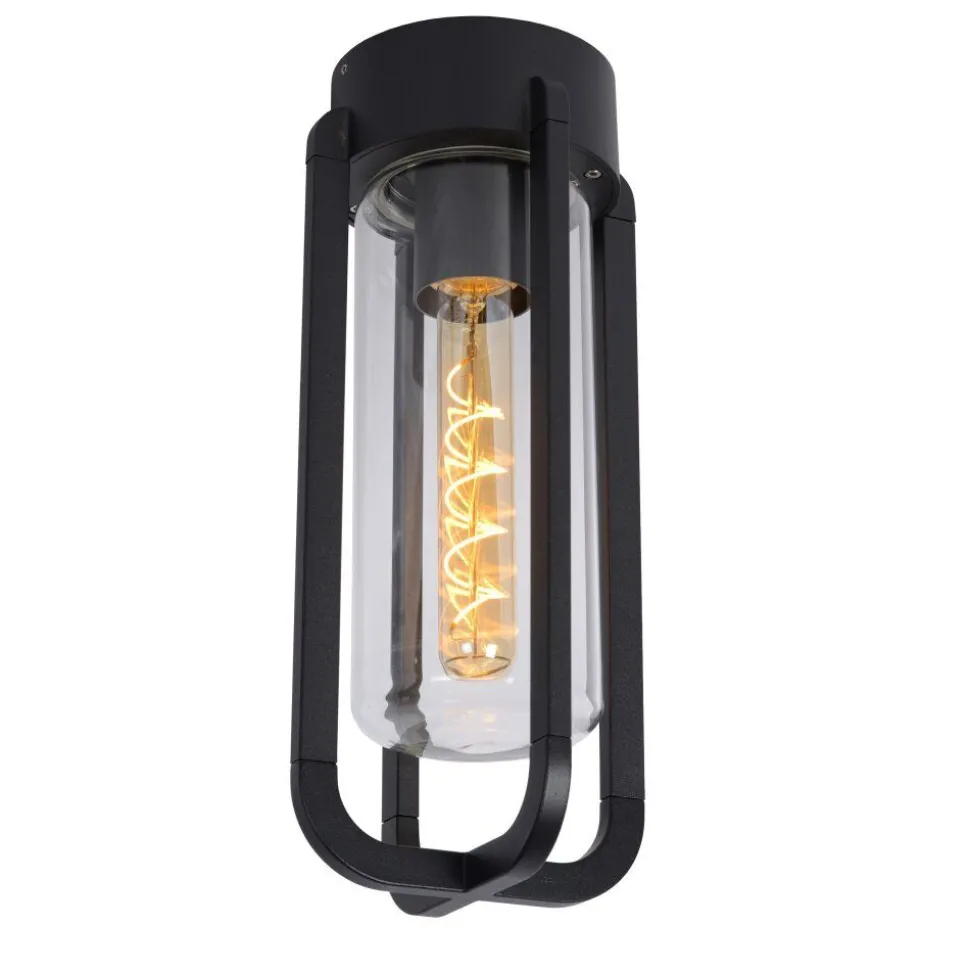 Plafonnier Exterieur Lucide Garland Noir, 1 Lumiere