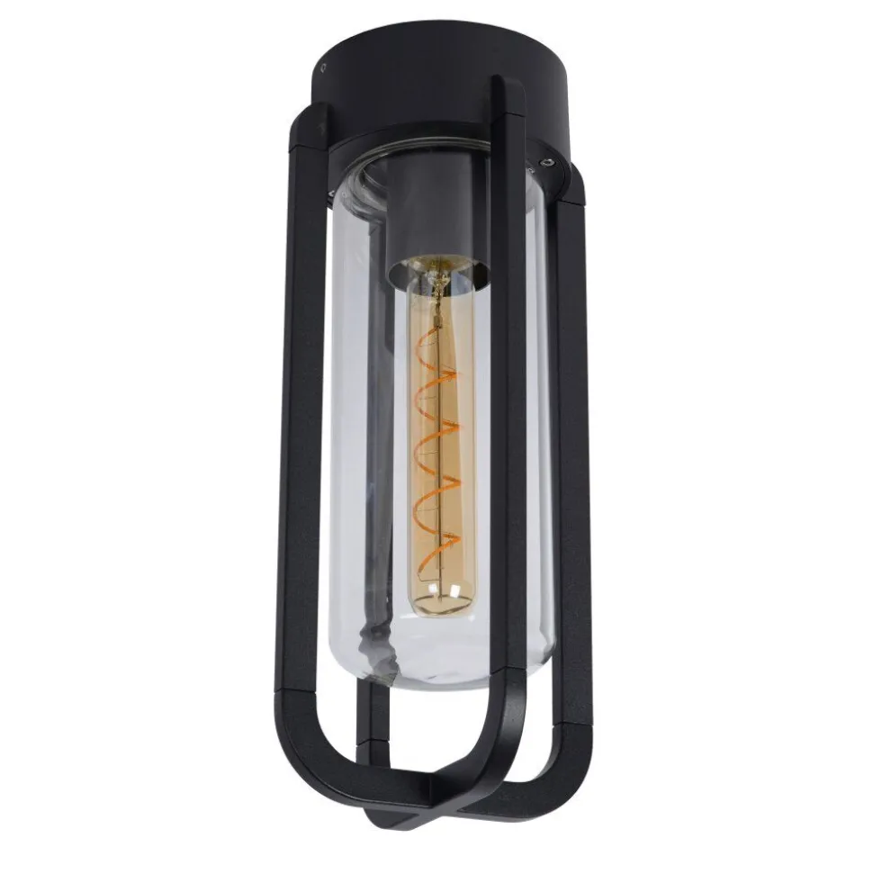 Plafonnier Exterieur Lucide Garland Noir, 1 Lumiere