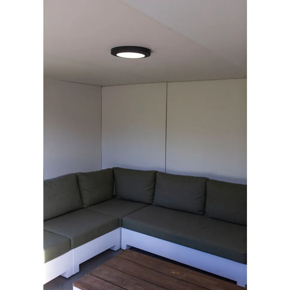 Plafonnier Exterieur Lutec Kayah Led Anthracite, 1 Lumiere