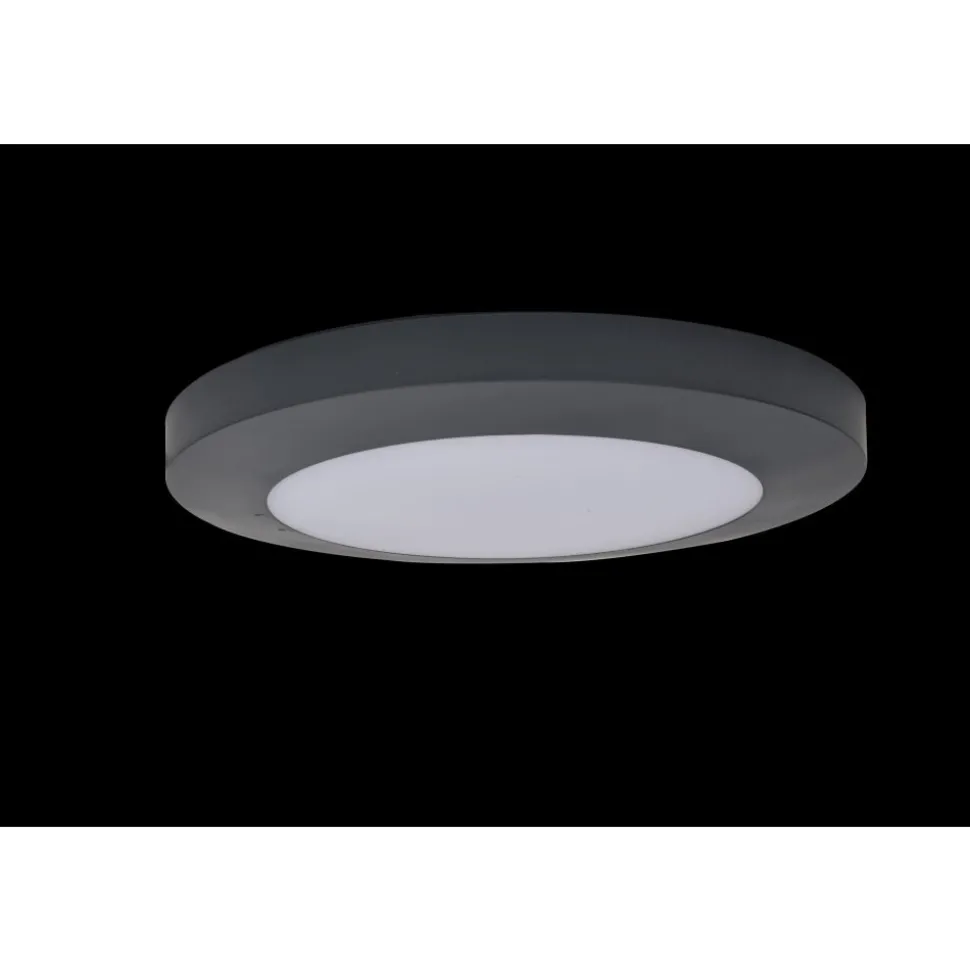 Plafonnier Exterieur Lutec Kayah Led Anthracite, 1 Lumiere