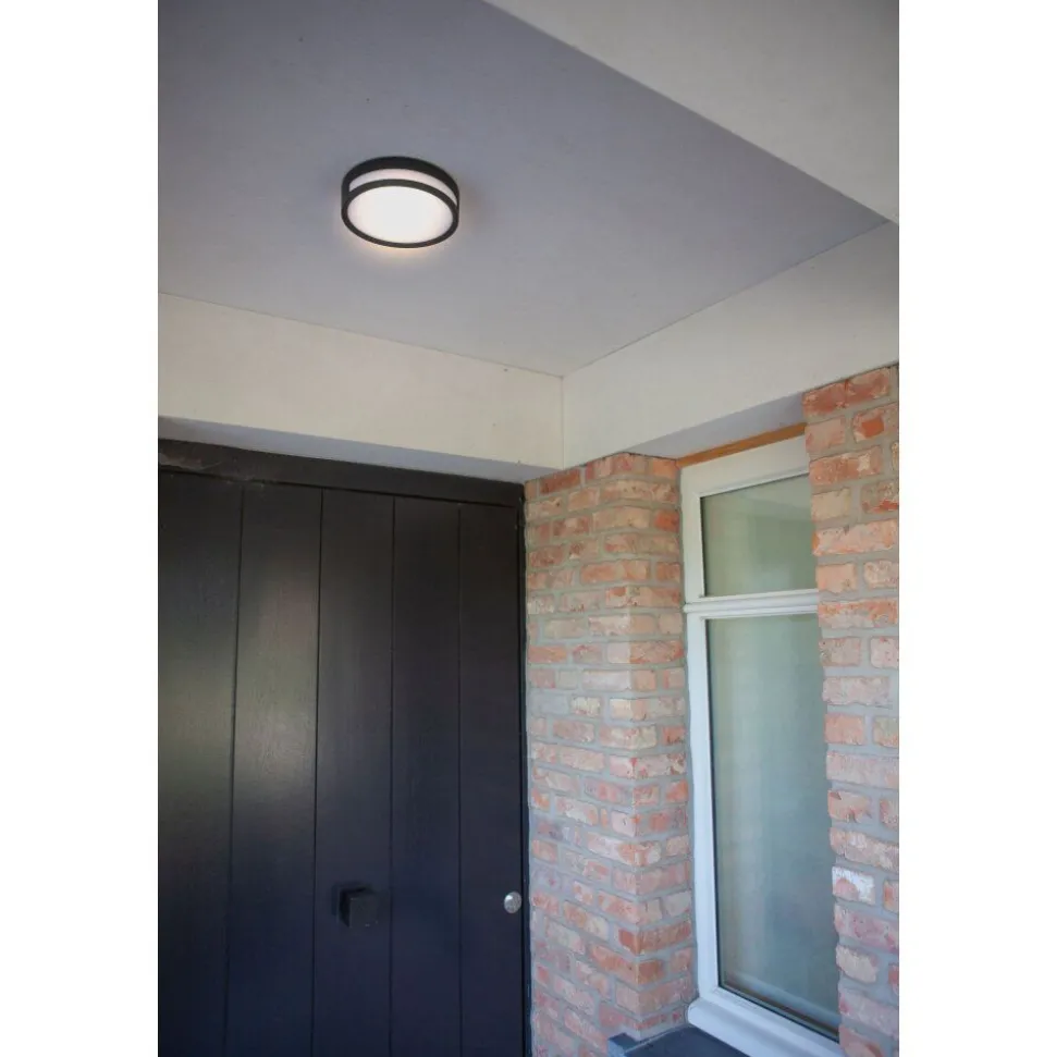 Plafonnier Exterieur Lutec Rola Led Noir, 1 Lumiere