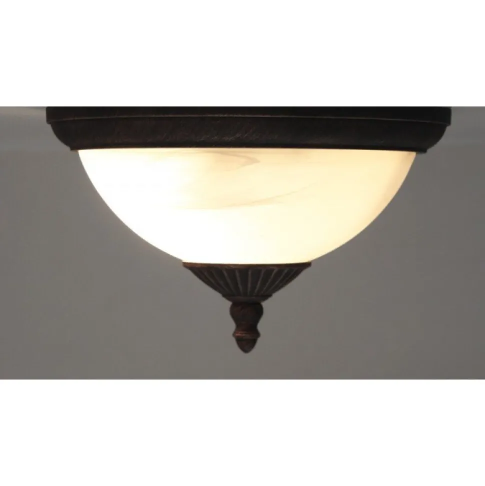 Plafonnier Exterieur Rabalux Madrid Blanc, 2 Lumieres