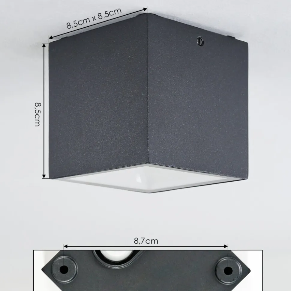 Plafonnier Exterieur Spidern Led Anthracite, Blanc, 1 Lumiere