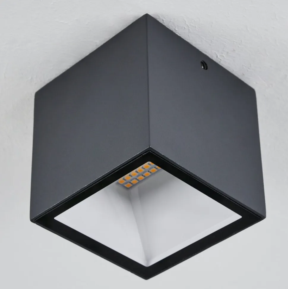 Plafonnier Exterieur Spidern Led Anthracite, Blanc, 1 Lumiere