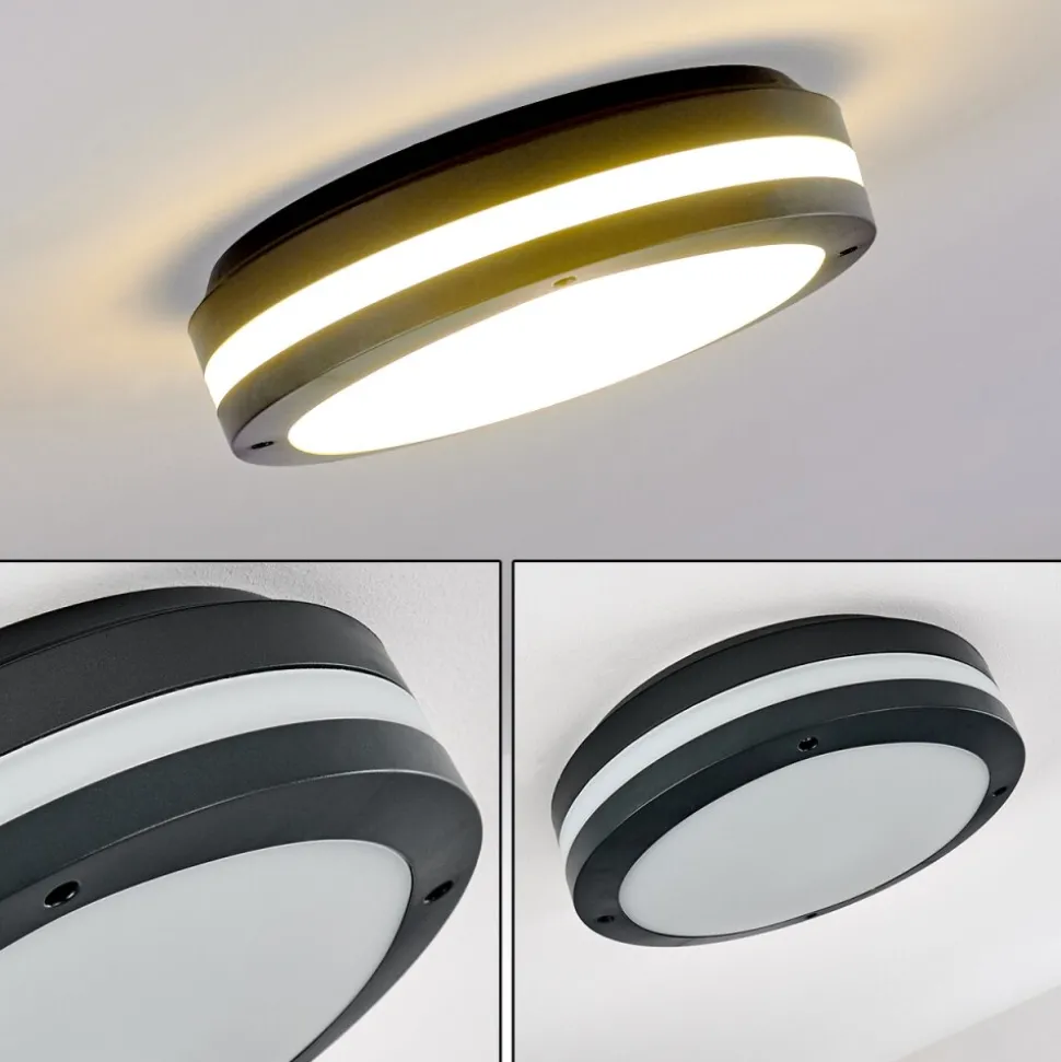 Plafonnier Exterieur Wollongong Led Anthracite, 1 Lumiere