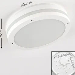 Plafonnier Exterieur Wollongong Led Blanc, 1 Lumiere