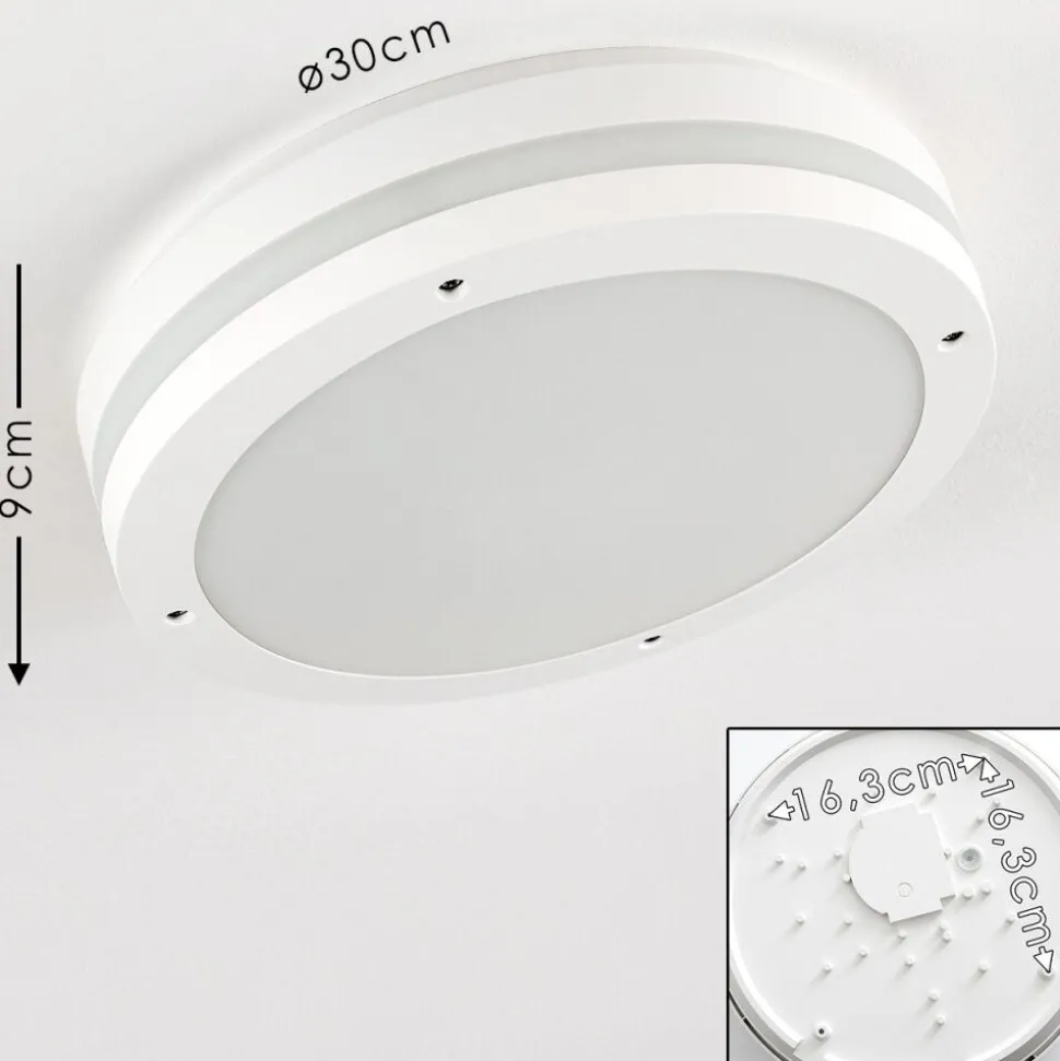 Plafonnier Exterieur Wollongong Led Blanc, 1 Lumiere