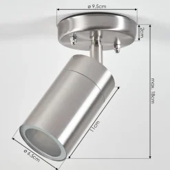 Plafonnier Exterieurbessiebelle Acier Inoxydable, Blanc, 1 Lumiere