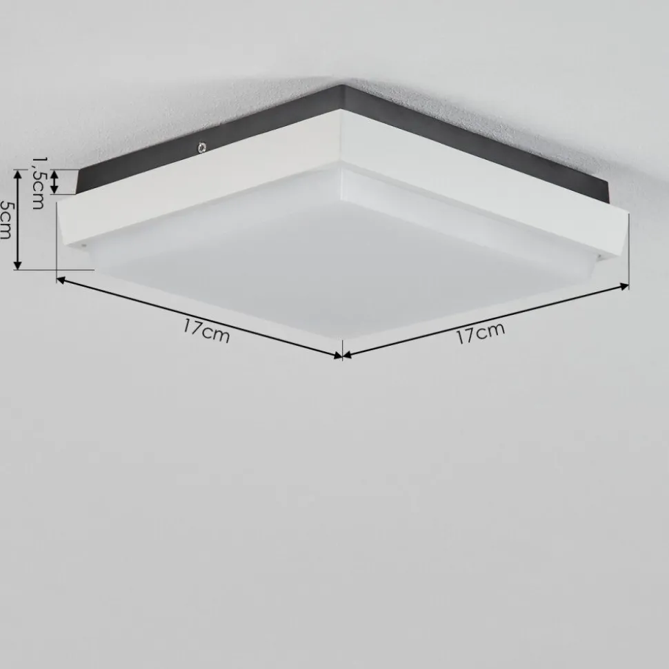 Plafonnier Exterieurgomero Led Anthracite, Blanc, 1 Lumiere