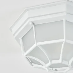 Plafonnier Exterieuribacache Blanc, 1 Lumiere