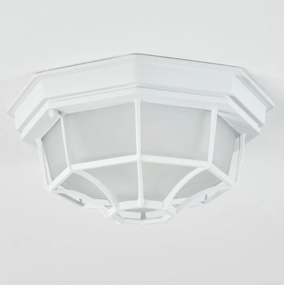Plafonnier Exterieuribacache Blanc, 1 Lumiere