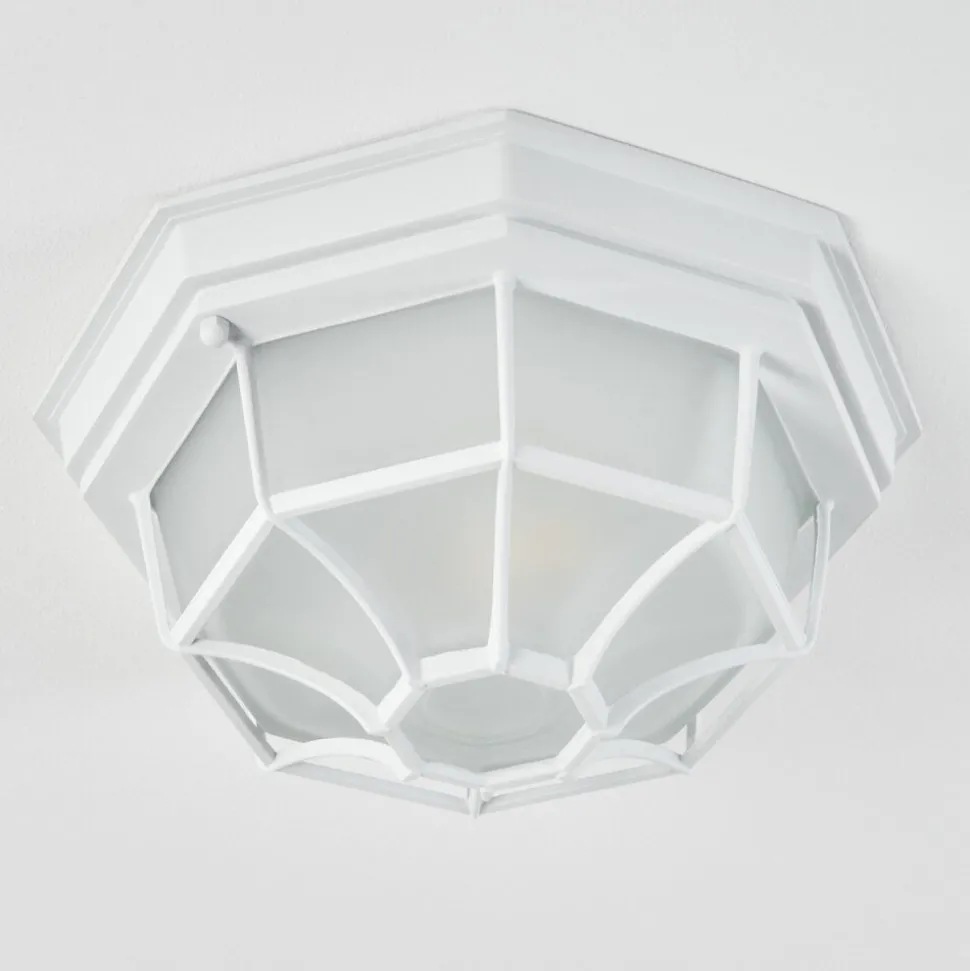 Plafonnier Exterieuribacache Blanc, 1 Lumiere