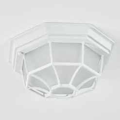 Plafonnier Exterieuribacache Blanc, 1 Lumiere