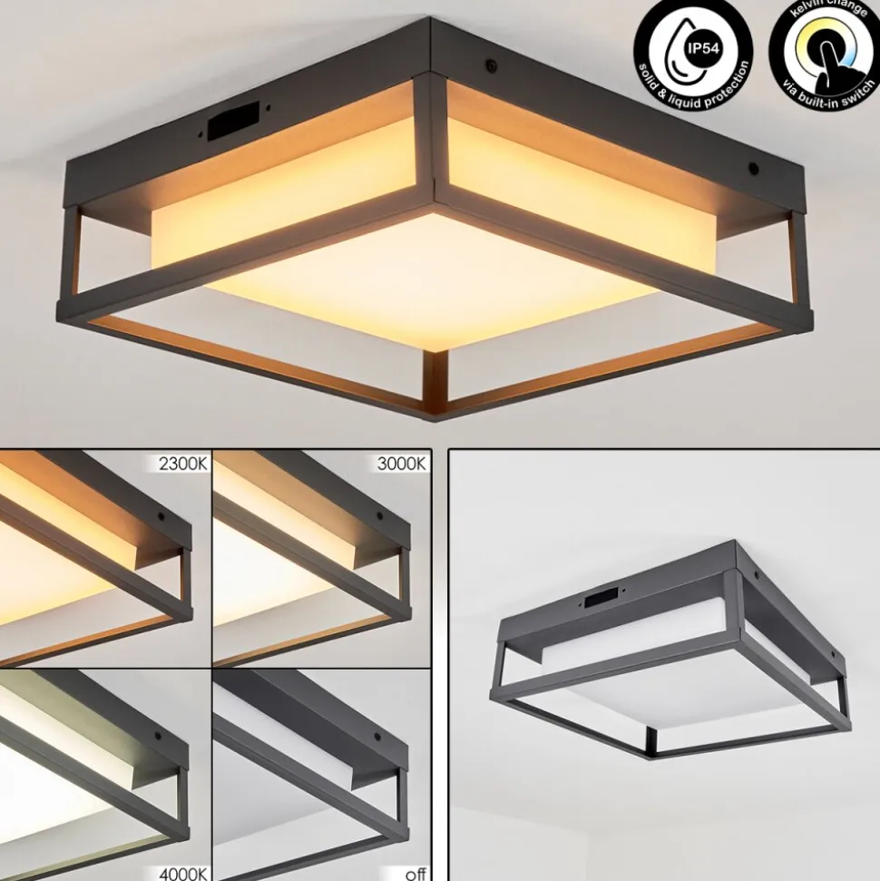 Plafonnier Exterieurnonza Led Anthracite, 1 Lumiere