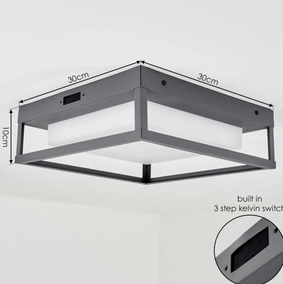 Plafonnier Exterieurnonza Led Anthracite, 1 Lumiere
