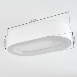 Plafonnier Exterieurpaleroo Led Blanc, 1 Lumiere
