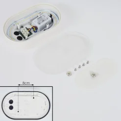 Plafonnier Exterieurpaleroo Led Blanc, 1 Lumiere