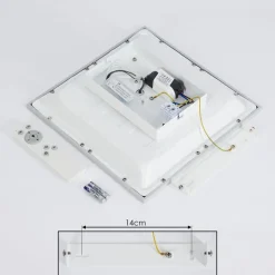 Plafonnier Farc Led Argente, 1 Lumiere, Telecommandes