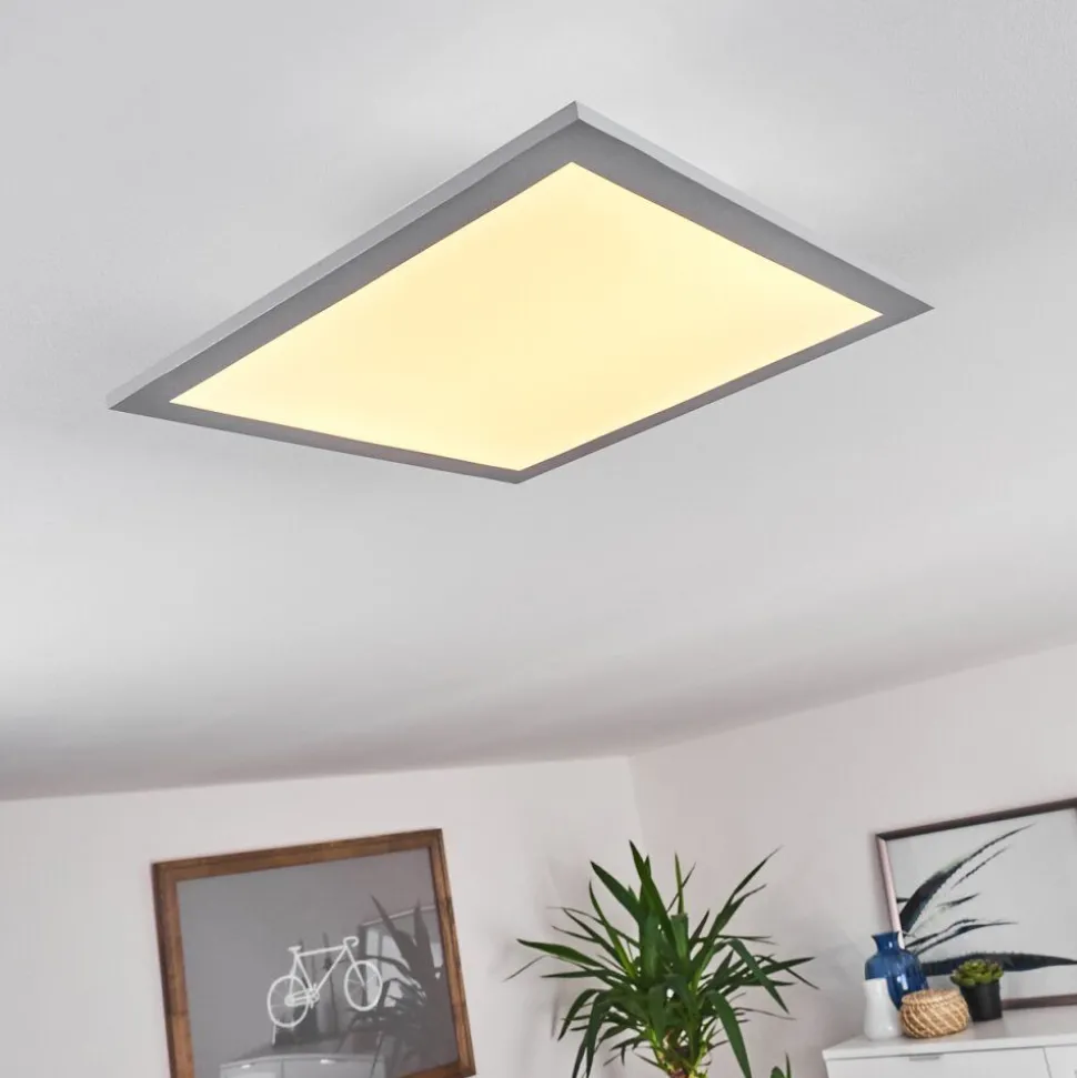 Plafonnier Farc Led Argente, 1 Lumiere, Telecommandes
