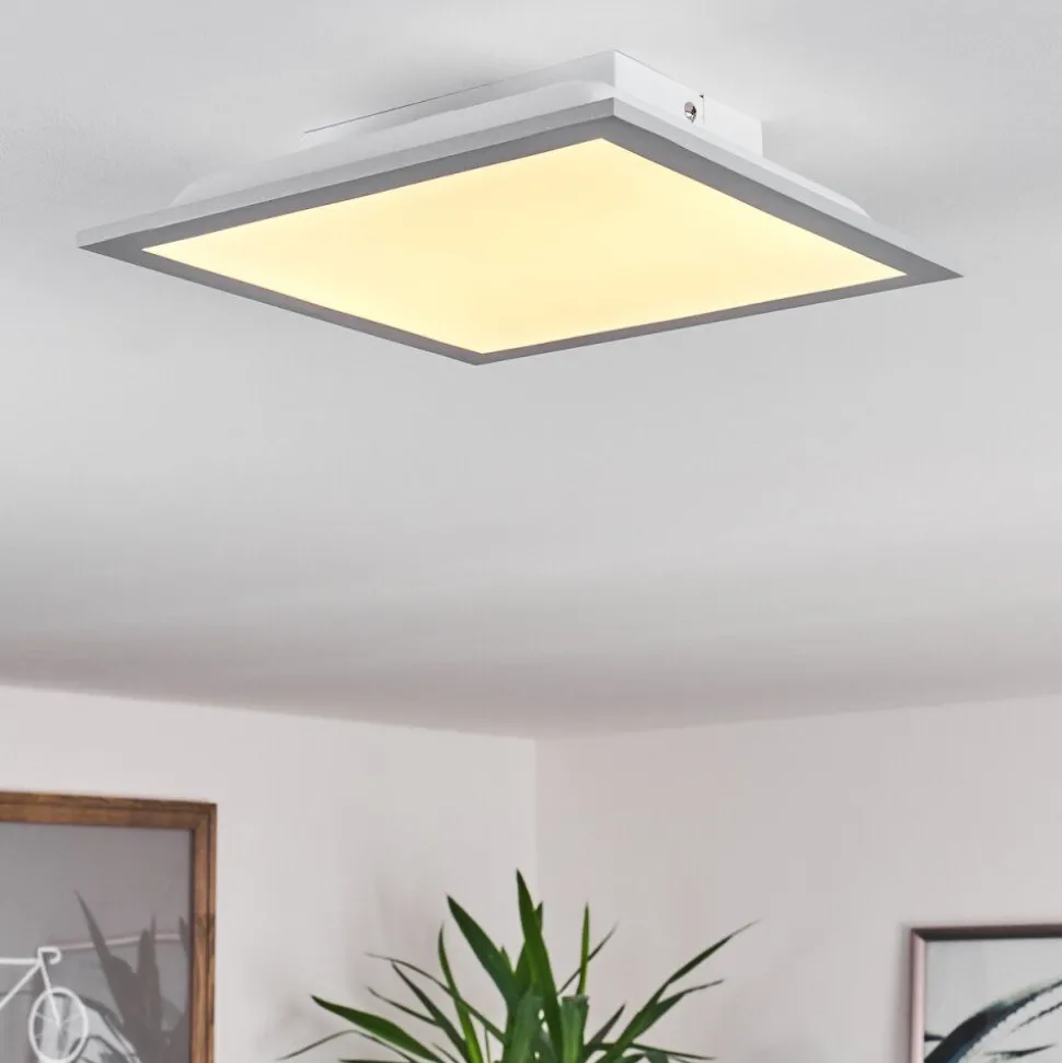 Plafonnier Farc Led Argente, 1 Lumiere, Telecommandes