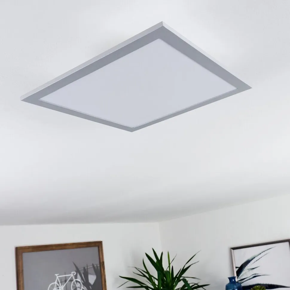 Plafonnier Farc Led Argente, 1 Lumiere, Telecommandes