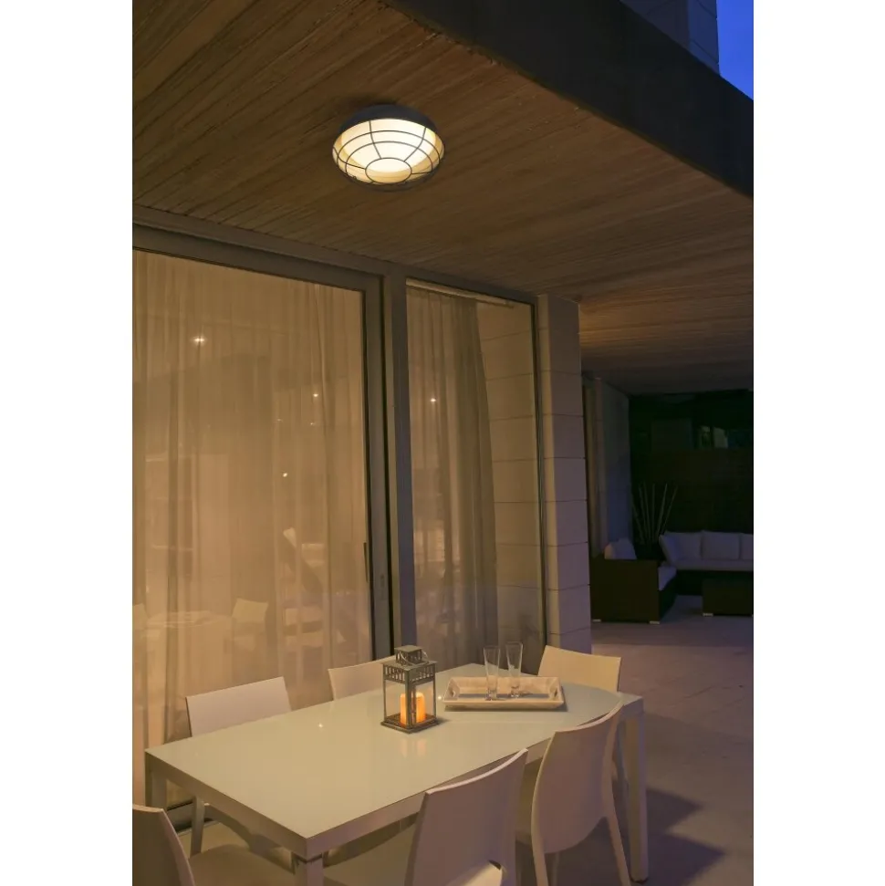 Plafonnier Faro Barcelona Helmet Rouille, 2 Lumieres