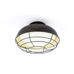 Plafonnier Faro Barcelona Helmet Rouille, 2 Lumieres