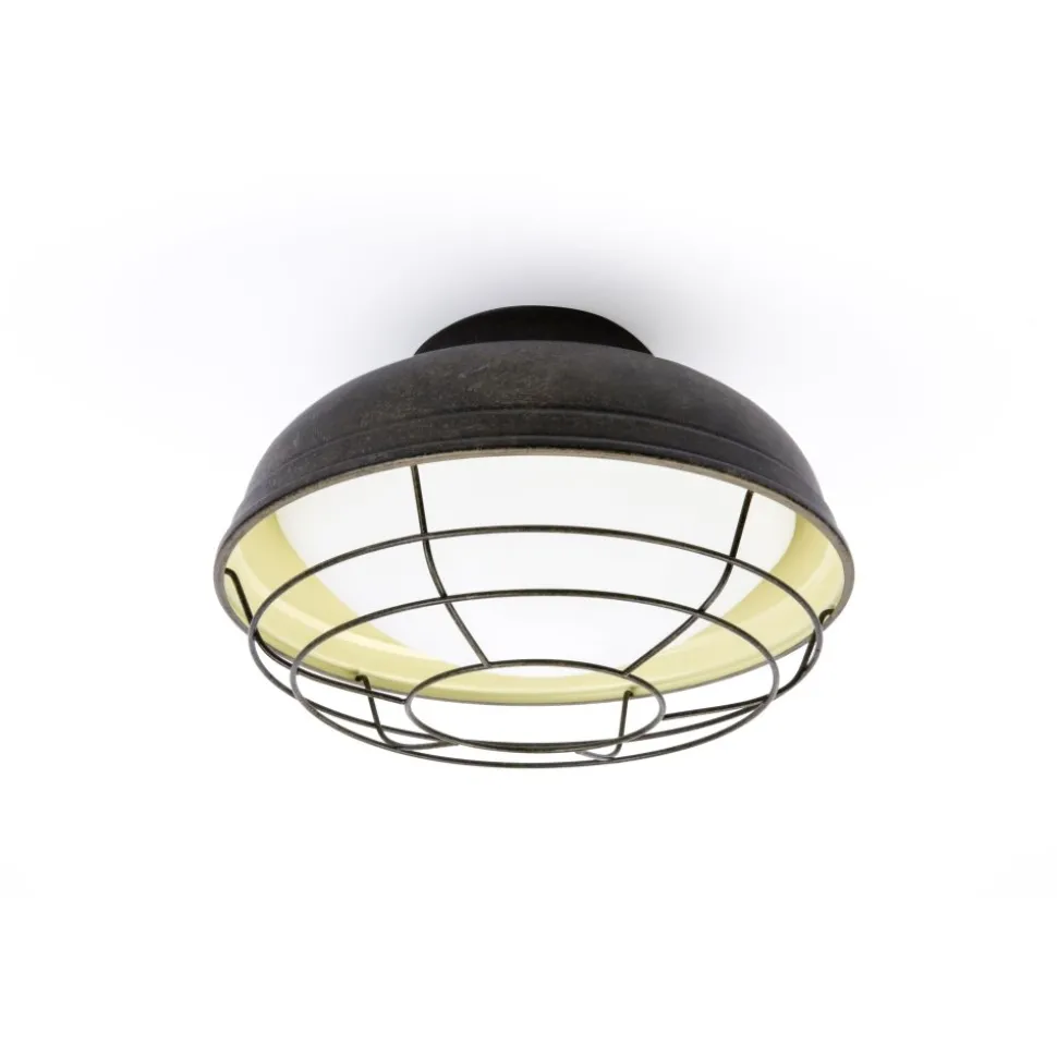 Plafonnier Faro Barcelona Helmet Rouille, 2 Lumieres