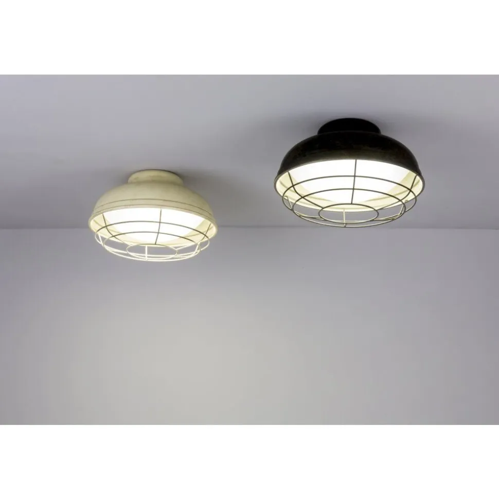 Plafonnier Faro Barcelona Helmet Blanc, 2 Lumieres