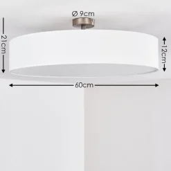 Plafonnier Foggia Nickel Mat, 3 Lumieres