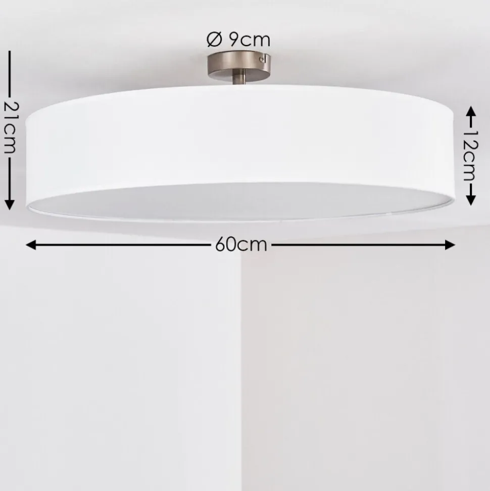 Plafonnier Foggia Nickel Mat, 3 Lumieres