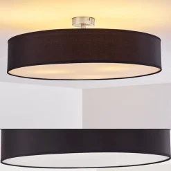Plafonnier Foggia Nickel Mat, 3 Lumieres