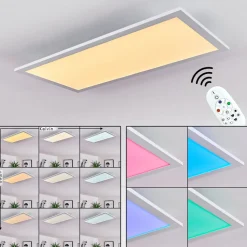 Plafonnier Gallitos Led Blanc, 1 Lumiere, Telecommandes, Changeur De Couleurs