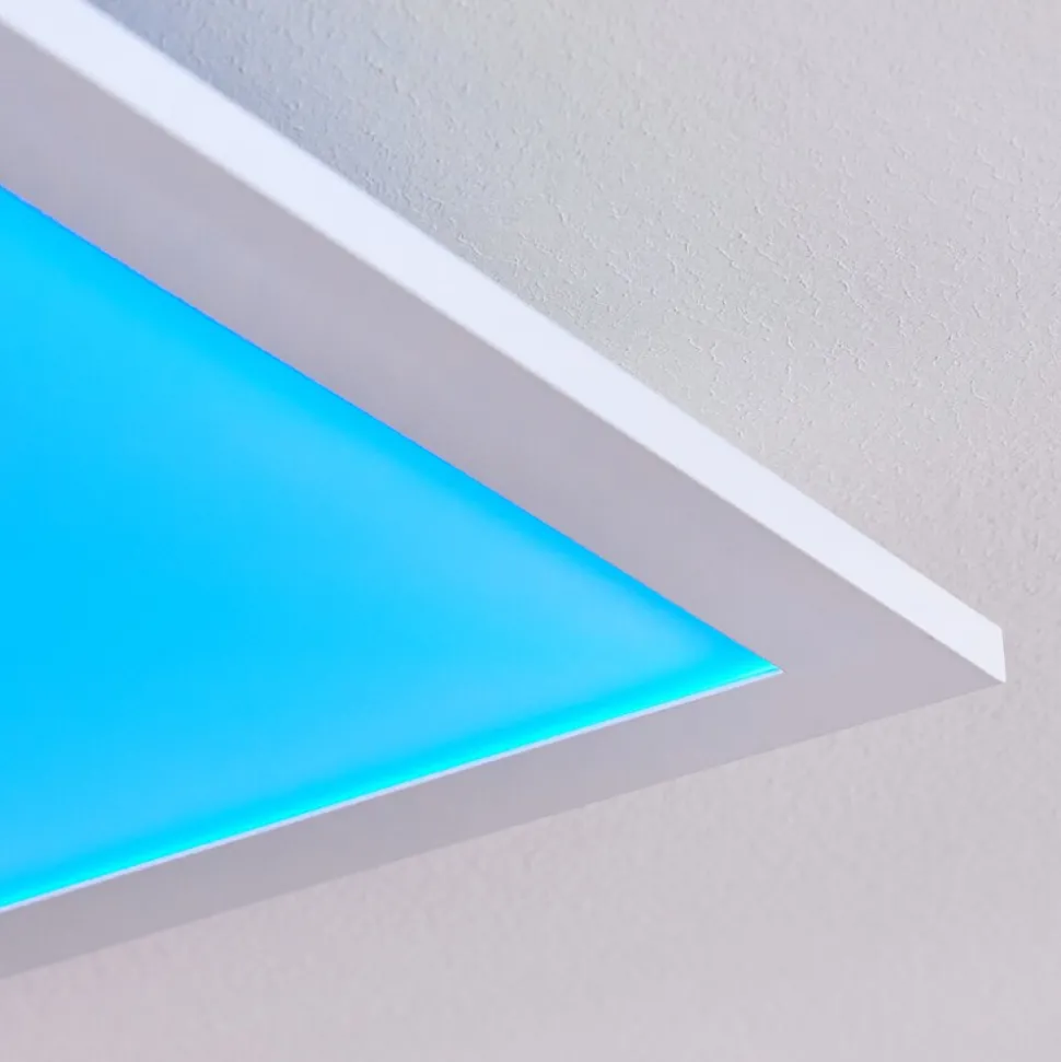 Plafonnier Gallitos Led Blanc, 1 Lumiere, Telecommandes, Changeur De Couleurs