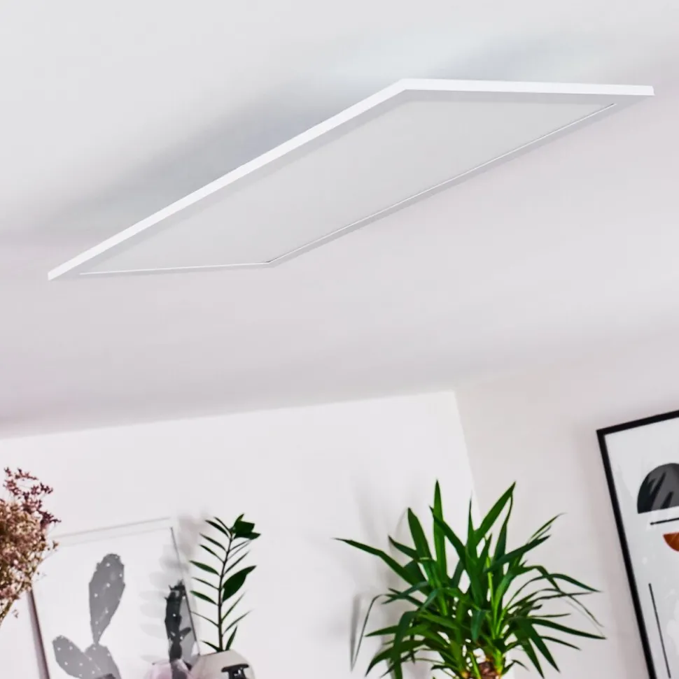 Plafonnier Gallitos Led Blanc, 1 Lumiere, Telecommandes, Changeur De Couleurs